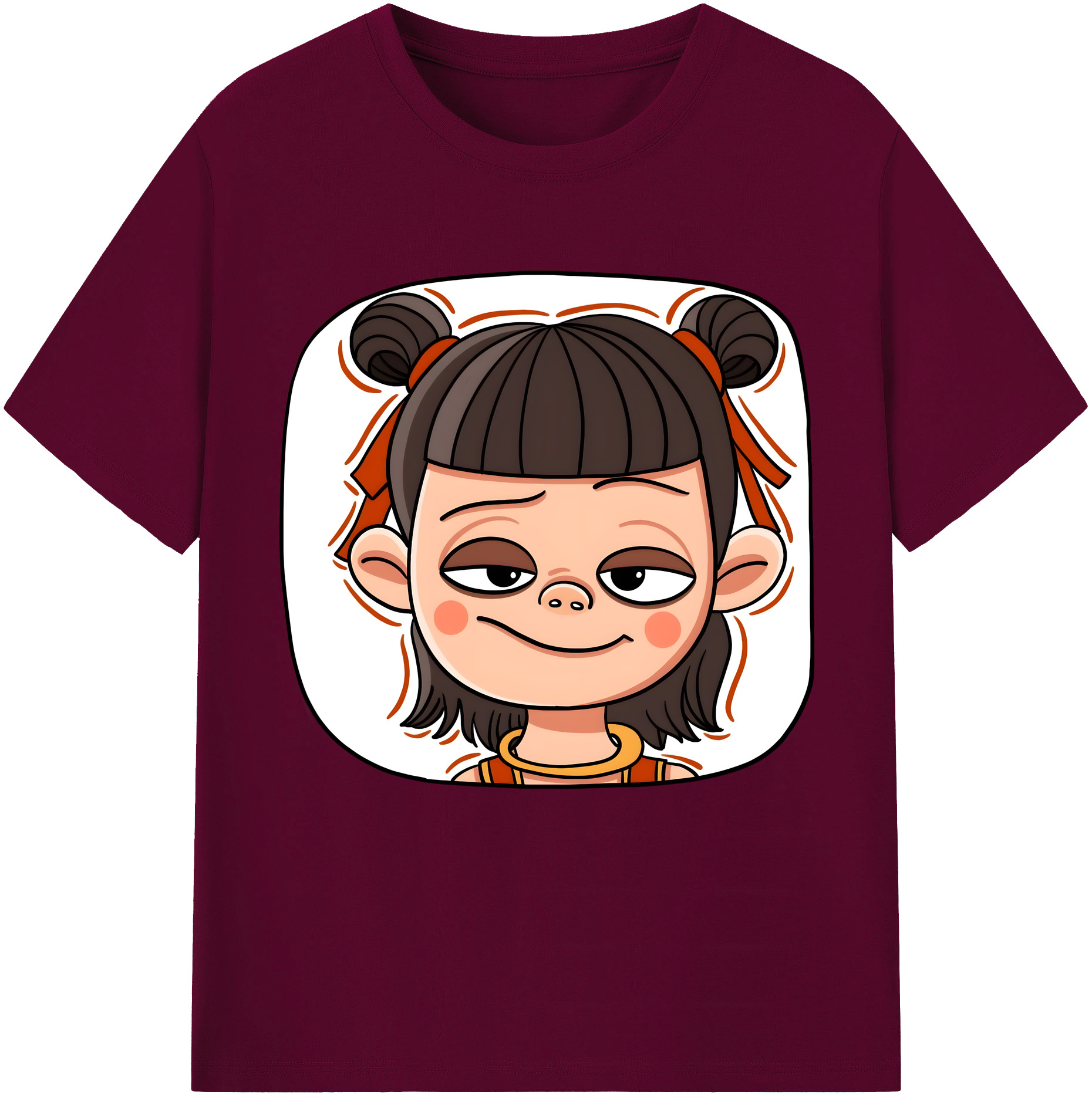 （画像用） Ne Zha 2 ナタ 魔童の大暴れ レディースカジュアルプリントTシャツ（綿100％）